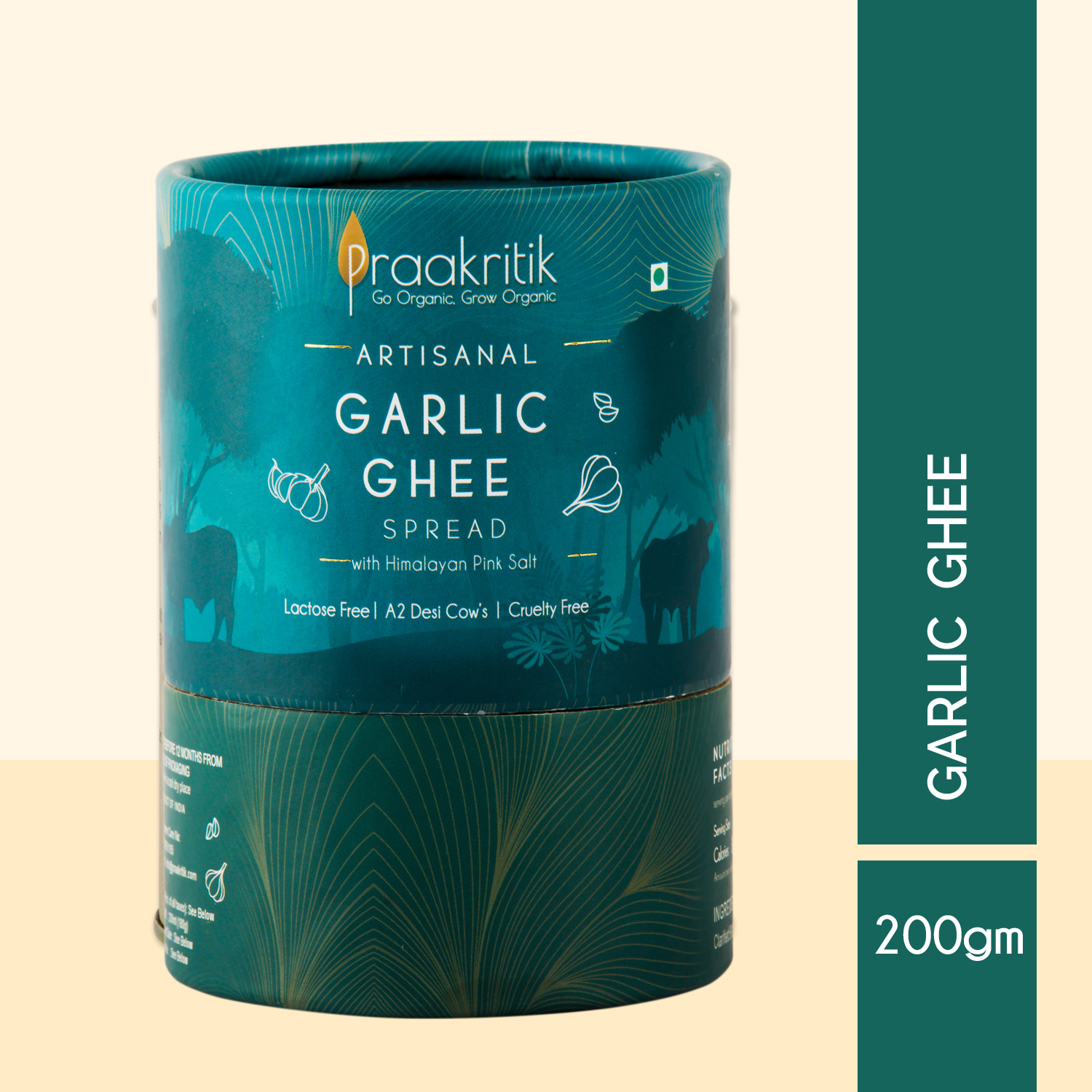 Artisanal Garlic Ghee Spread With Himalayan Pink Salt | 200 g | Praakritik